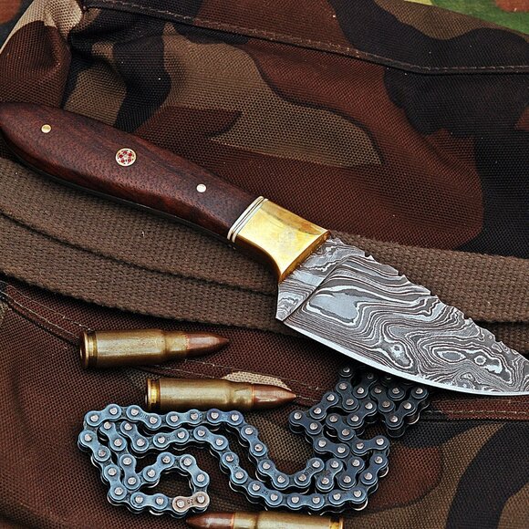 Handmade Damascus Kitchen Knife Twisted Pattern High Quality Knife NEW - Picture 3 of 5